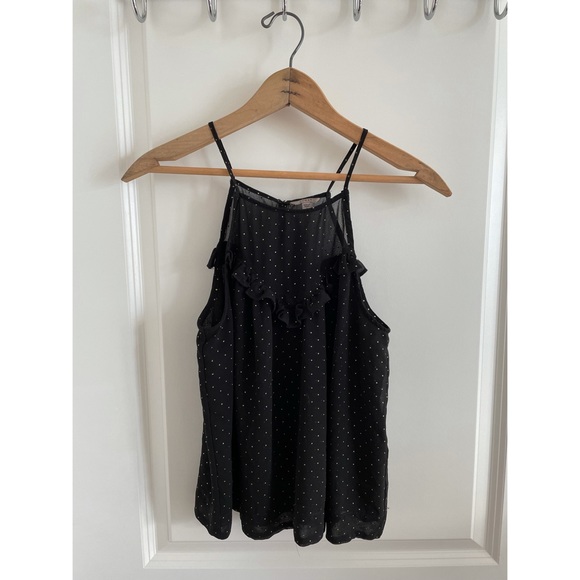 Black and Gold Polka Dot Guess Tank Top - Picture 4 of 4